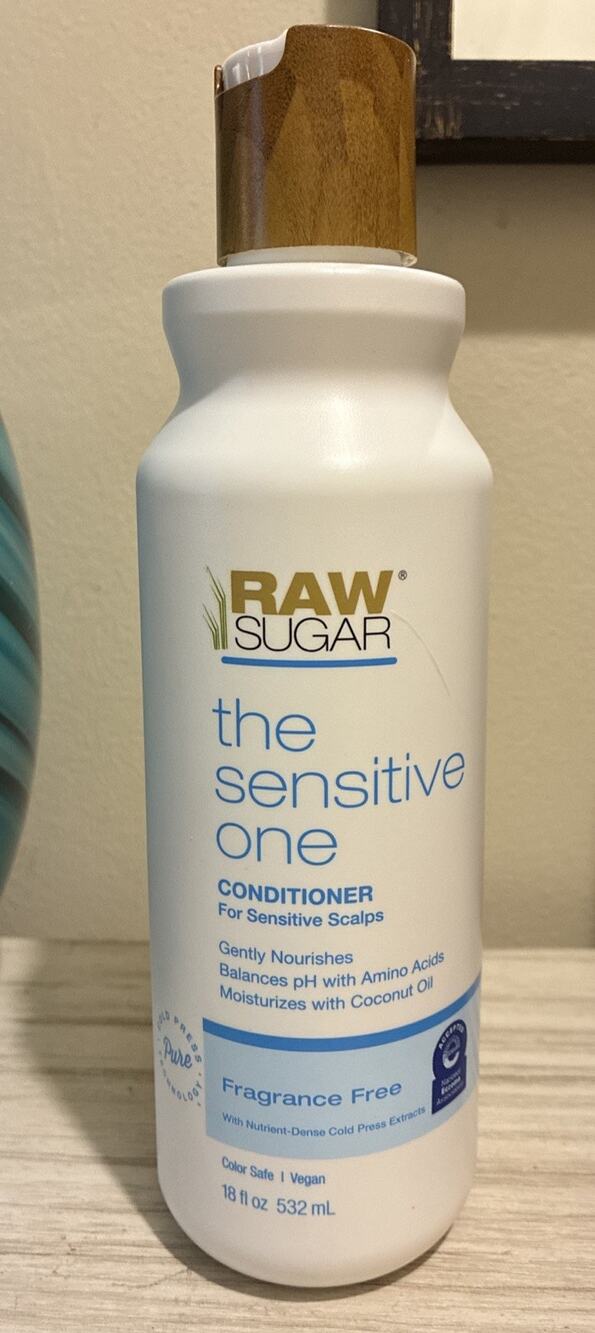 Raw Sugar the Sensitive One Conditioner, Fragrance-Free, 18 oz Sensitive Scalp